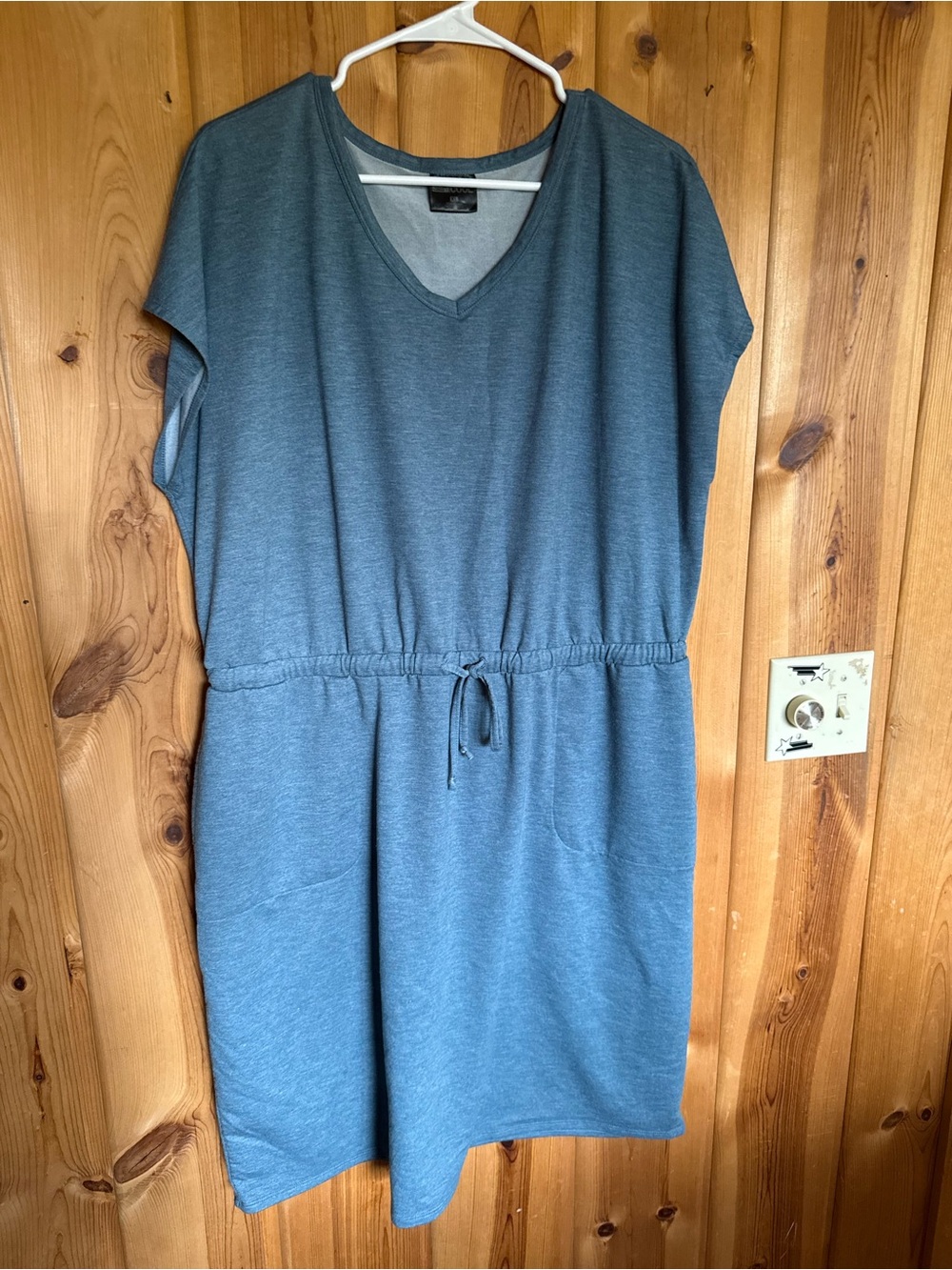 32 Degrees Blue Midi Drawstring Dress